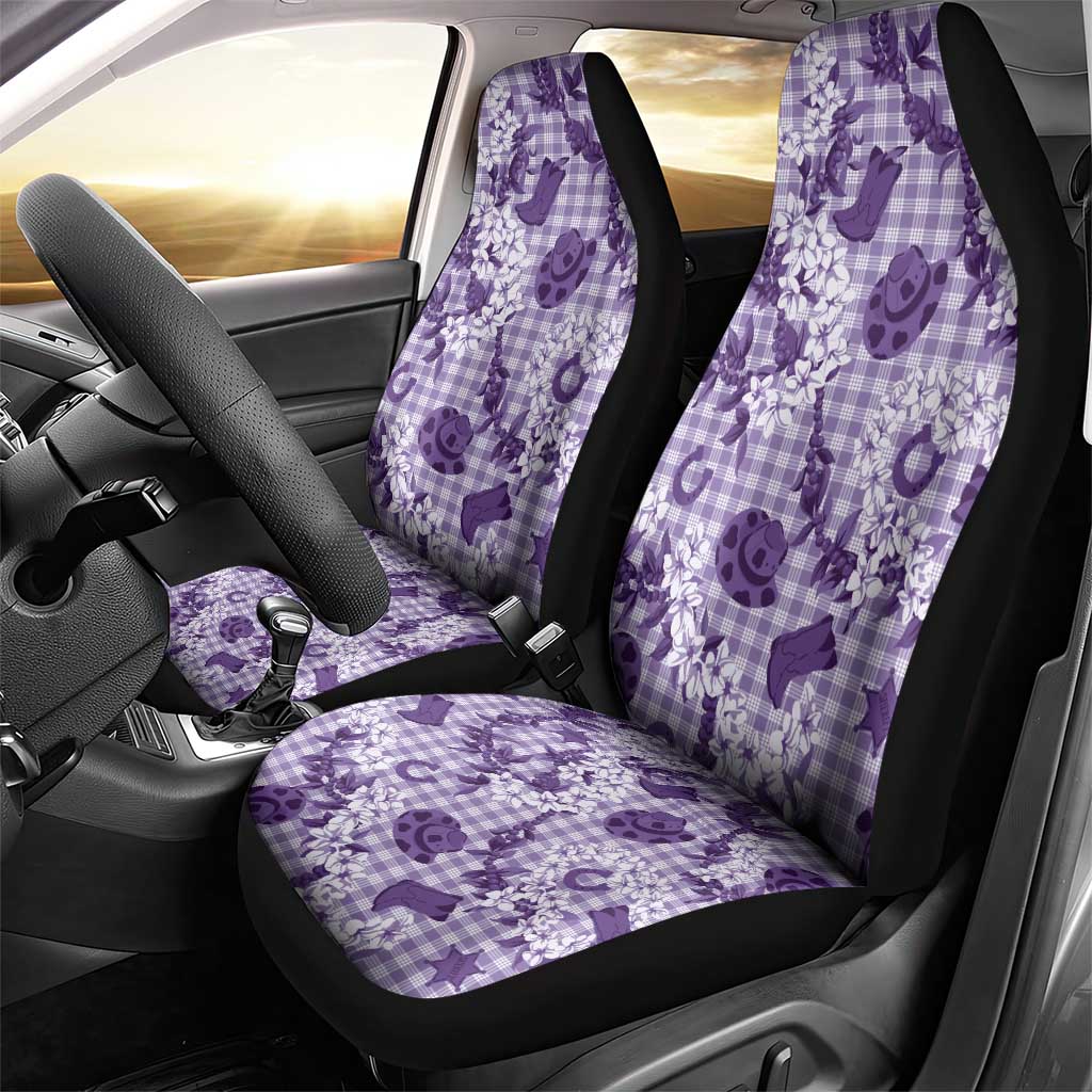 Mokihana Maile Ilima Leis Paniolo Palaka Car Seat Cover Hawaiian Poni Spirit - Polynesian Pride
