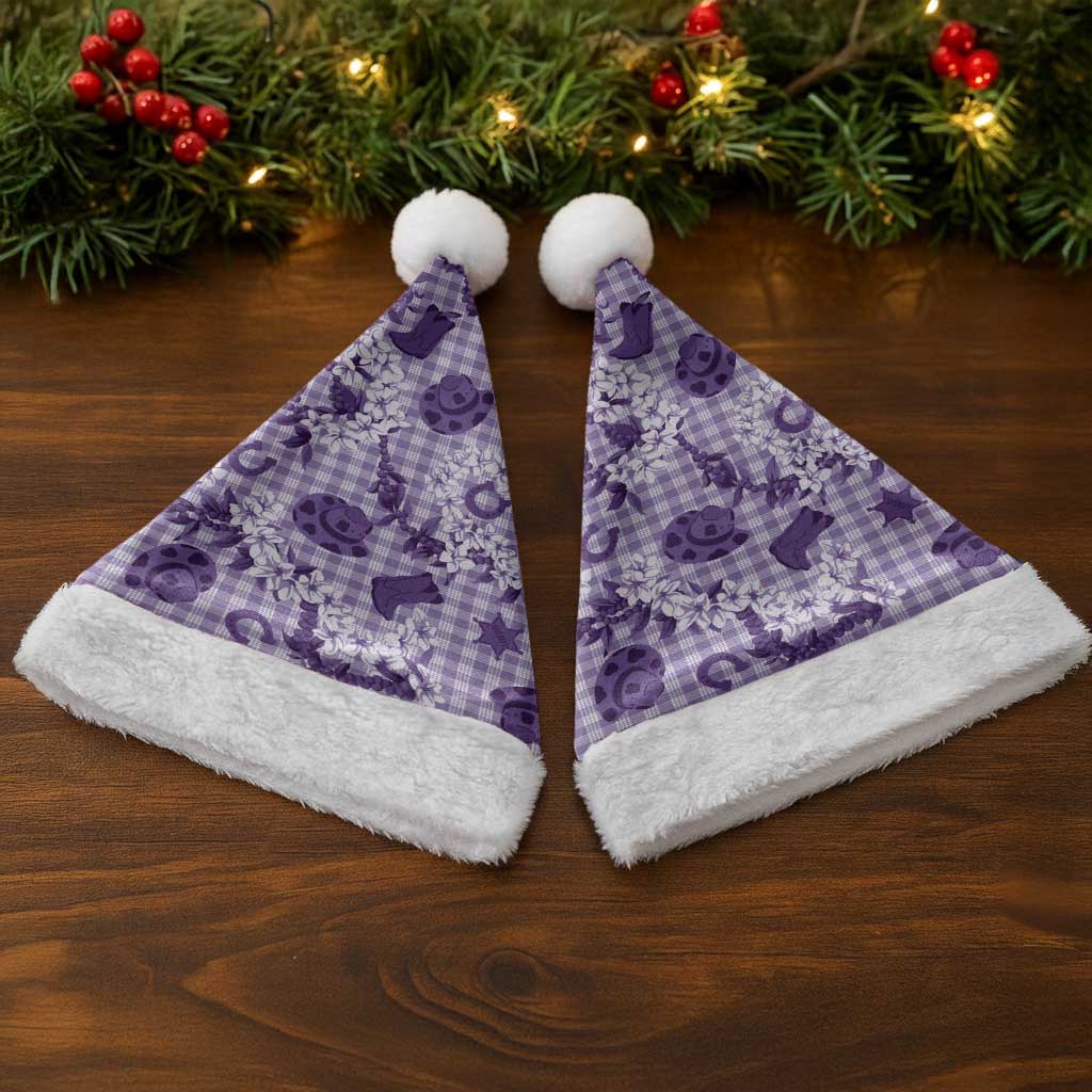 Mokihana Maile Ilima Leis Paniolo Palaka Christmas Santa Hat Hawaiian Poni Spirit - Polynesian Pride