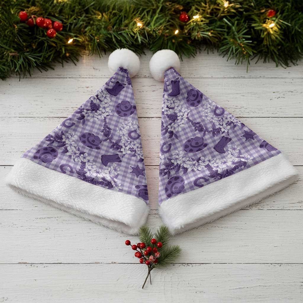 Mokihana Maile Ilima Leis Paniolo Palaka Christmas Santa Hat Hawaiian Poni Spirit - Polynesian Pride