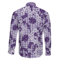 Mokihana Maile Ilima Leis Paniolo Palaka Family Matching Long Sleeve Bodycon Dress and Hawaiian Shirt Hawaiian Poni Spirit LT9 - Polynesian Pride
