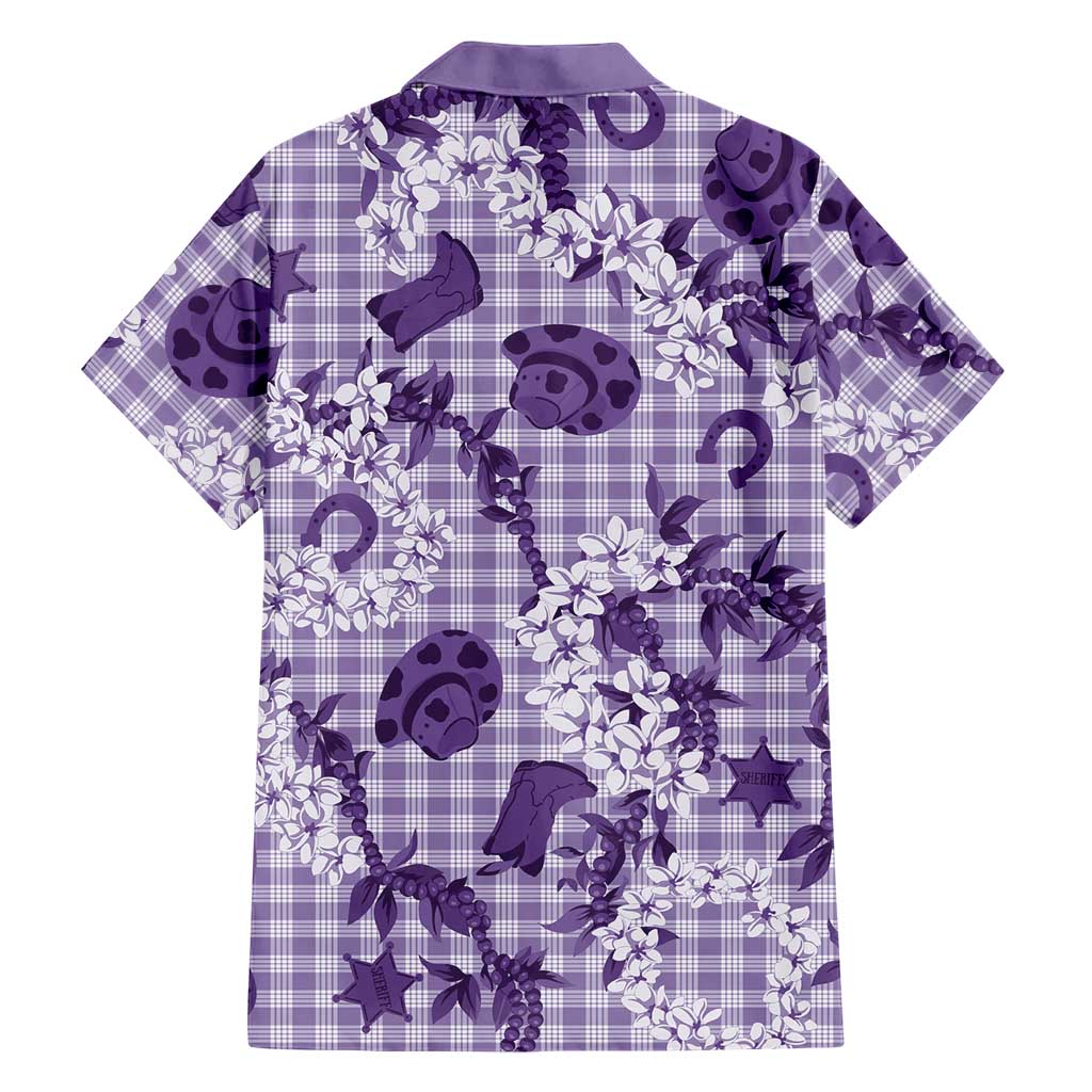 Mokihana Maile Ilima Leis Paniolo Palaka Family Matching Off Shoulder Maxi Dress and Hawaiian Shirt Hawaiian Poni Spirit LT9 - Polynesian Pride