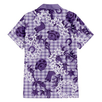 Mokihana Maile Ilima Leis Paniolo Palaka Family Matching Off Shoulder Maxi Dress and Hawaiian Shirt Hawaiian Poni Spirit LT9 - Polynesian Pride