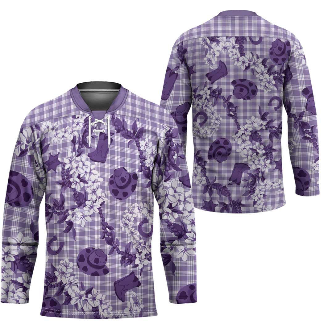 Mokihana Maile Ilima Leis Paniolo Palaka Hockey Jersey Hawaiian Poni Spirit - Polynesian Pride