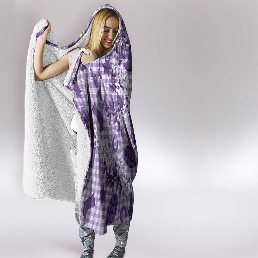 Mokihana Maile Ilima Leis Paniolo Palaka Hooded Blanket Hawaiian Poni Spirit - Polynesian Pride