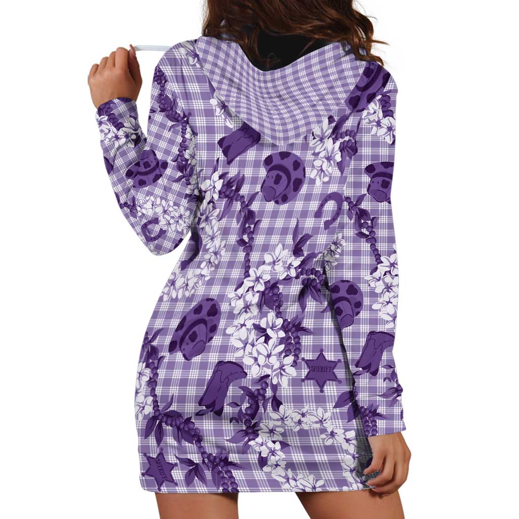 Mokihana Maile Ilima Leis Paniolo Palaka Hoodie Dress Hawaiian Poni Spirit LT9 - Polynesian Pride