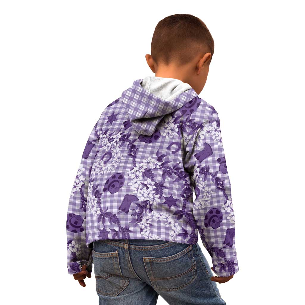 Mokihana Maile Ilima Leis Paniolo Palaka Kid Hoodie Hawaiian Poni Spirit - Polynesian Pride