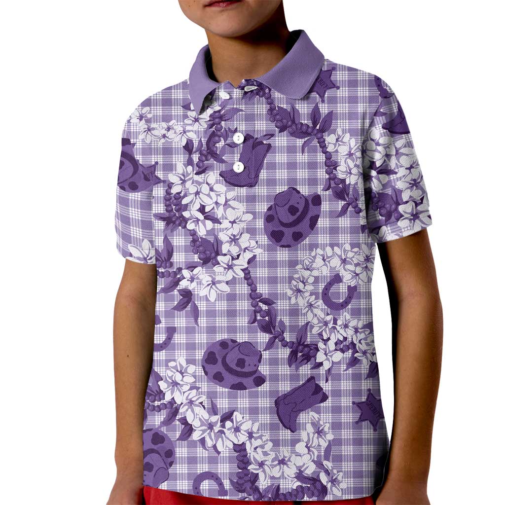Mokihana Maile Ilima Leis Paniolo Palaka Kid Polo Shirt Hawaiian Poni Spirit - Polynesian Pride