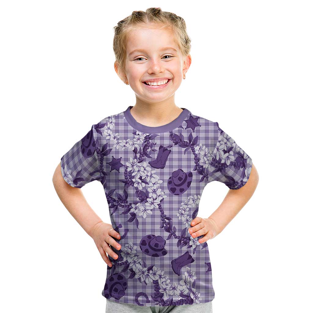 Mokihana Maile Ilima Leis Paniolo Palaka Kid T Shirt Hawaiian Poni Spirit - Polynesian Pride