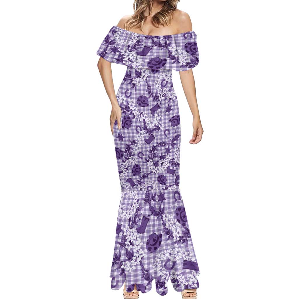 Mokihana Maile Ilima Leis Paniolo Palaka Mermaid Dress Hawaiian Poni Spirit - Polynesian Pride