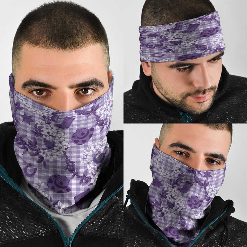 Mokihana Maile Ilima Leis Paniolo Palaka Neck Gaiter Hawaiian Poni Spirit - Polynesian Pride