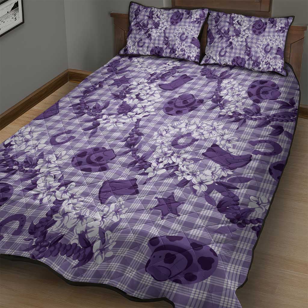 Mokihana Maile Ilima Leis Paniolo Palaka Quilt Bed Set Hawaiian Poni Spirit LT9 - Polynesian Pride
