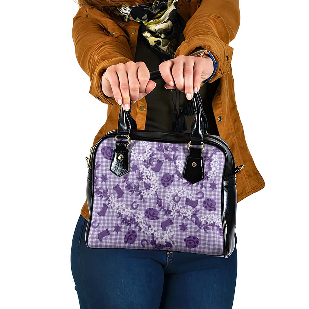 Mokihana Maile Ilima Leis Paniolo Palaka Shoulder Handbag Hawaiian Poni Spirit - Polynesian Pride