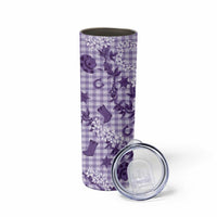 Mokihana Maile Ilima Leis Paniolo Palaka Skinny Tumbler Hawaiian Poni Spirit LT9 - Polynesian Pride