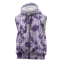 Mokihana Maile Ilima Leis Paniolo Palaka Sleeveless Zip Hoodie Hawaiian Poni Spirit - Polynesian Pride