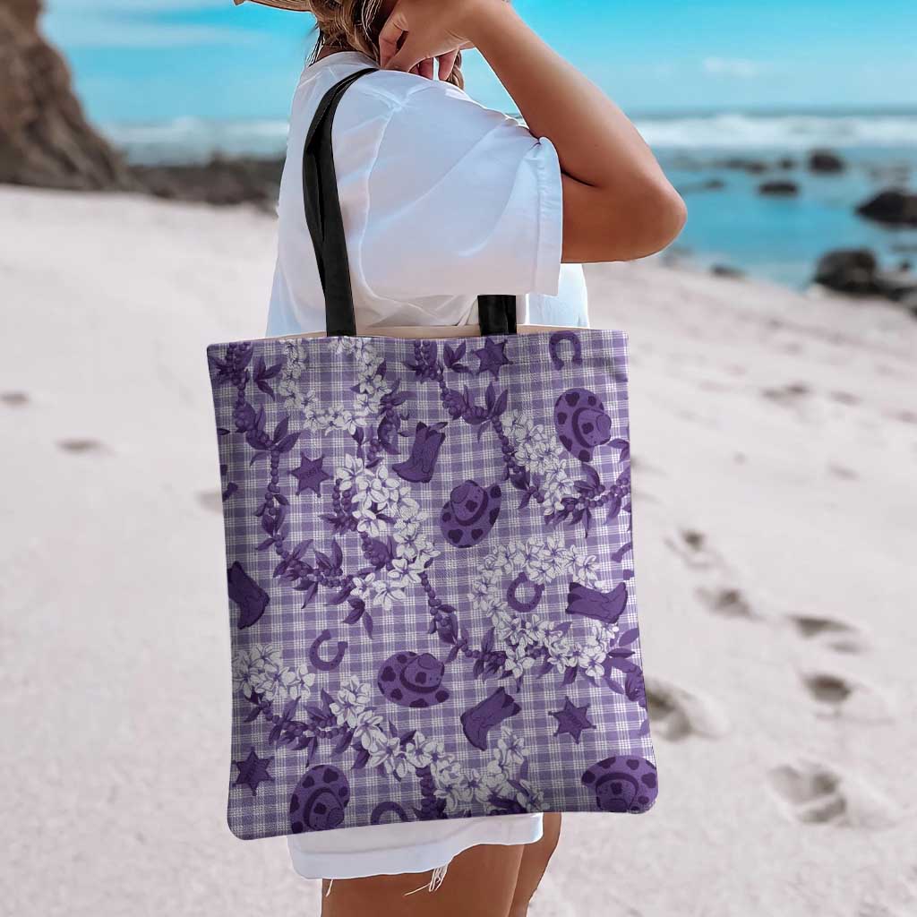 Mokihana Maile Ilima Leis Paniolo Palaka Tote Bag Hawaiian Poni Spirit - Polynesian Pride