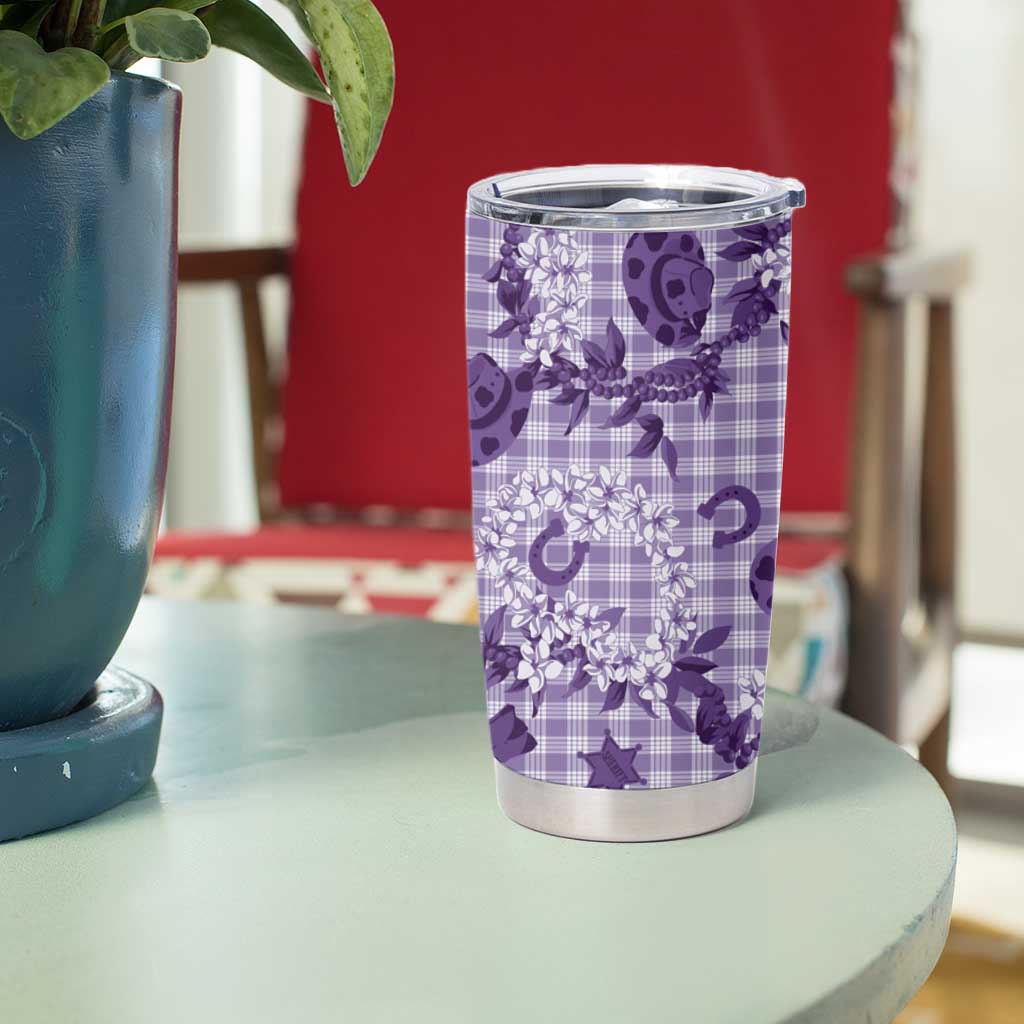 Mokihana Maile Ilima Leis Paniolo Palaka Tumbler Cup Hawaiian Poni Spirit - Polynesian Pride