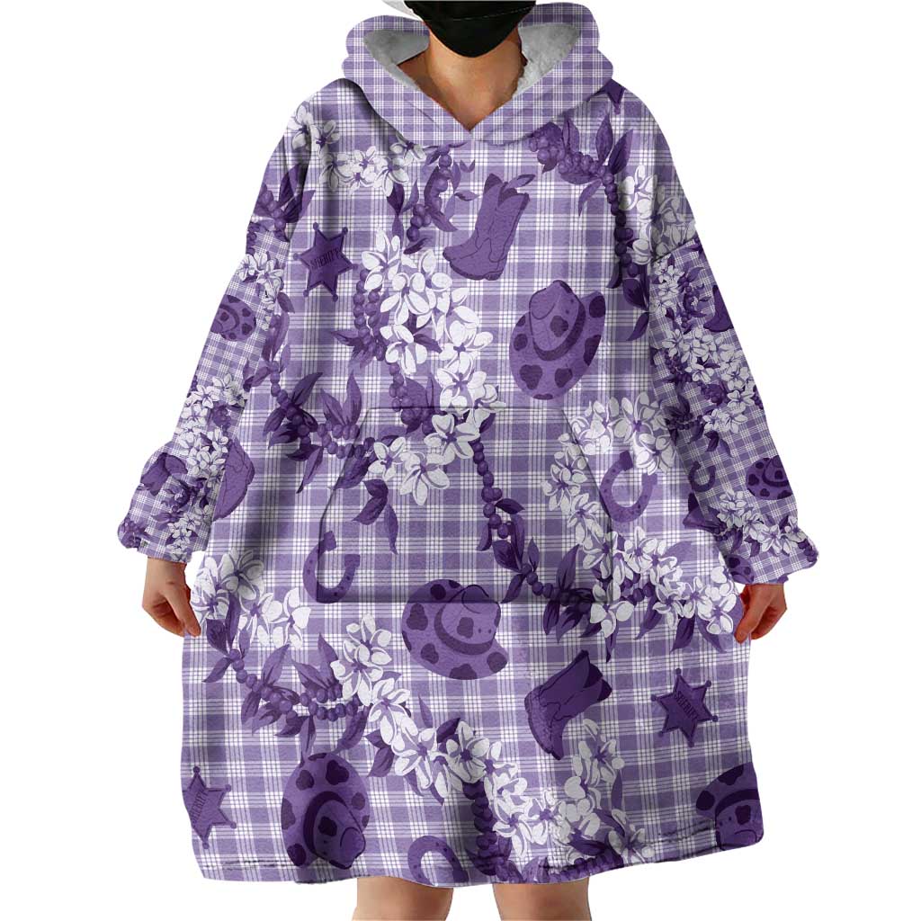 Mokihana Maile Ilima Leis Paniolo Palaka Wearable Blanket Hoodie Hawaiian Poni Spirit LT9 - Polynesian Pride