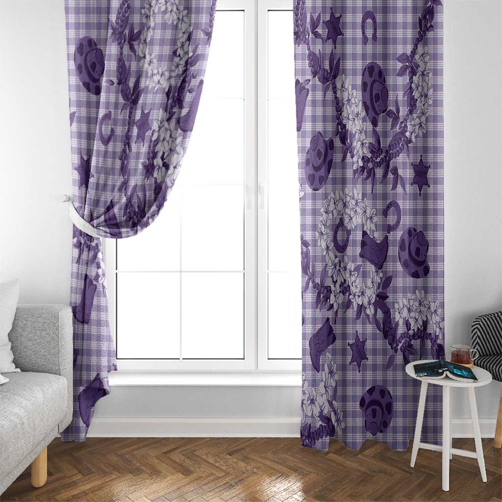 Mokihana Maile Ilima Leis Paniolo Palaka Window Curtain Hawaiian Poni Spirit - Polynesian Pride