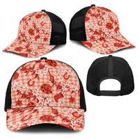 Mokihana Maile Ilima Leis Paniolo Palaka Baseball Net Cap Hawaiian Ulaula Spirit - Polynesian Pride