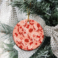Mokihana Maile Ilima Leis Paniolo Palaka Ceramic Ornament Hawaiian Ulaula Spirit - Polynesian Pride