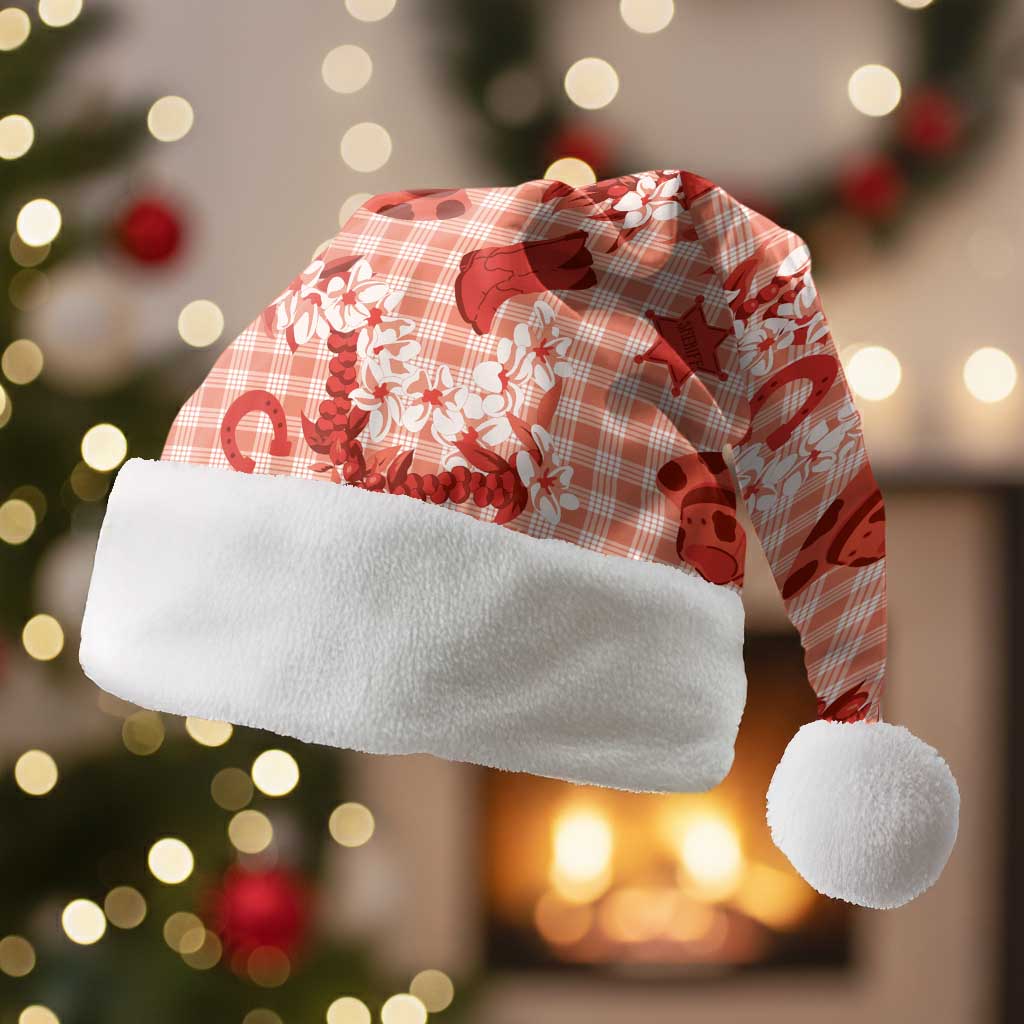 Mokihana Maile Ilima Leis Paniolo Palaka Christmas Santa Hat Hawaiian Ulaula Spirit - Polynesian Pride