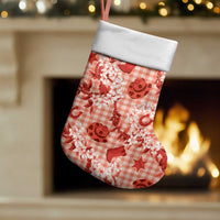 Mokihana Maile Ilima Leis Paniolo Palaka Christmas Stocking Hawaiian Ulaula Spirit LT9 Set of 2 Red - Polynesian Pride