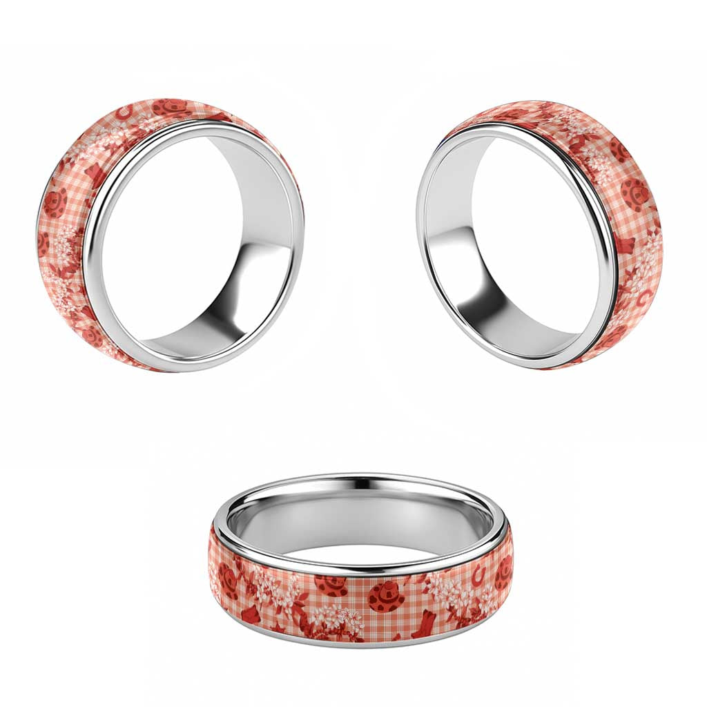 Mokihana Maile Ilima Leis Paniolo Palaka Classic Ring Hawaiian Ulaula Spirit - Polynesian Pride