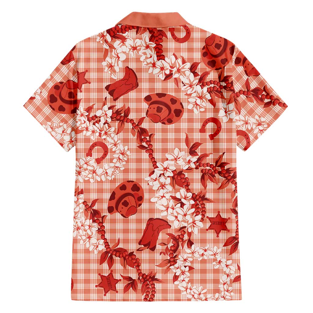 Mokihana Maile Ilima Leis Paniolo Palaka Family Matching Long Sleeve Bodycon Dress and Hawaiian Shirt Hawaiian Ulaula Spirit LT9 - Polynesian Pride