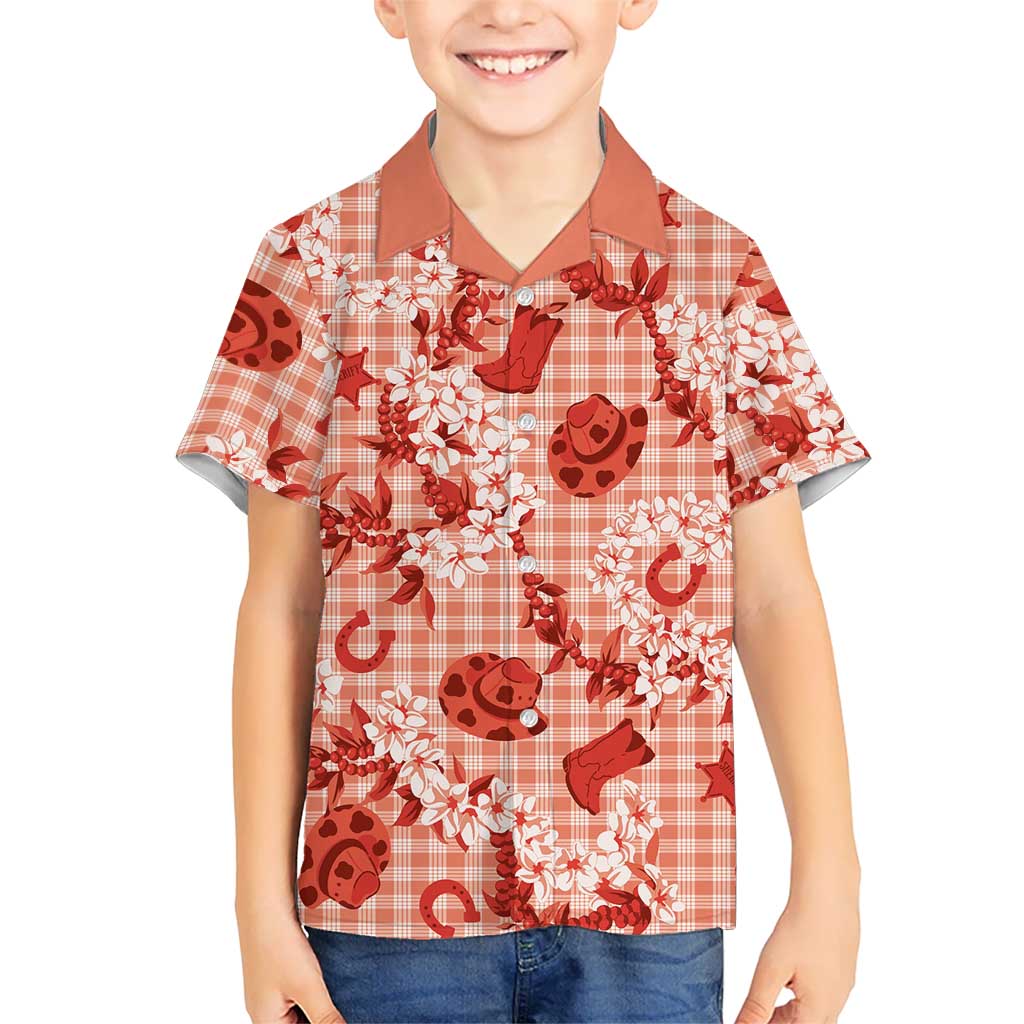Mokihana Maile Ilima Leis Paniolo Palaka Family Matching Summer Maxi Dress and Hawaiian Shirt Hawaiian Ulaula Spirit LT9 - Polynesian Pride