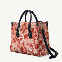 Mokihana Maile Ilima Leis Paniolo Palaka Leather Bag Hawaiian Ulaula Spirit - Polynesian Pride
