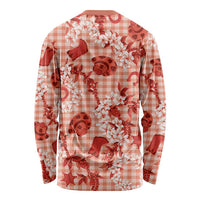Mokihana Maile Ilima Leis Paniolo Palaka Long Sleeve Shirt Hawaiian Ulaula Spirit - Polynesian Pride