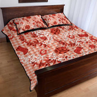 Mokihana Maile Ilima Leis Paniolo Palaka Quilt Bed Set Hawaiian Ulaula Spirit - Polynesian Pride