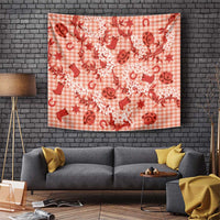 Mokihana Maile Ilima Leis Paniolo Palaka Tapestry Hawaiian Ulaula Spirit - Polynesian Pride