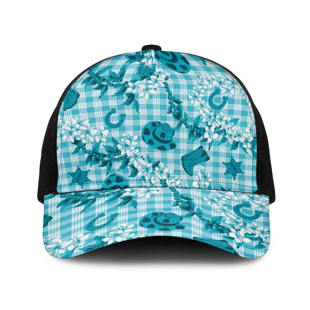 Mokihana Maile Ilima Leis Paniolo Palaka Baseball Net Cap Hawaiian Polu Opa Spirit - Polynesian Pride