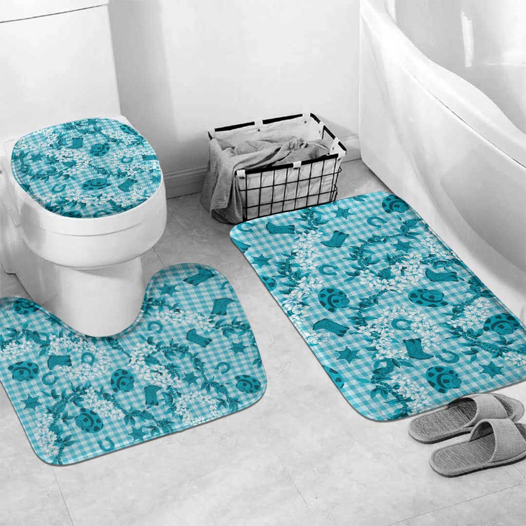 Mokihana Maile Ilima Leis Paniolo Palaka Bathroom Set Hawaiian Polu Opa Spirit - Polynesian Pride