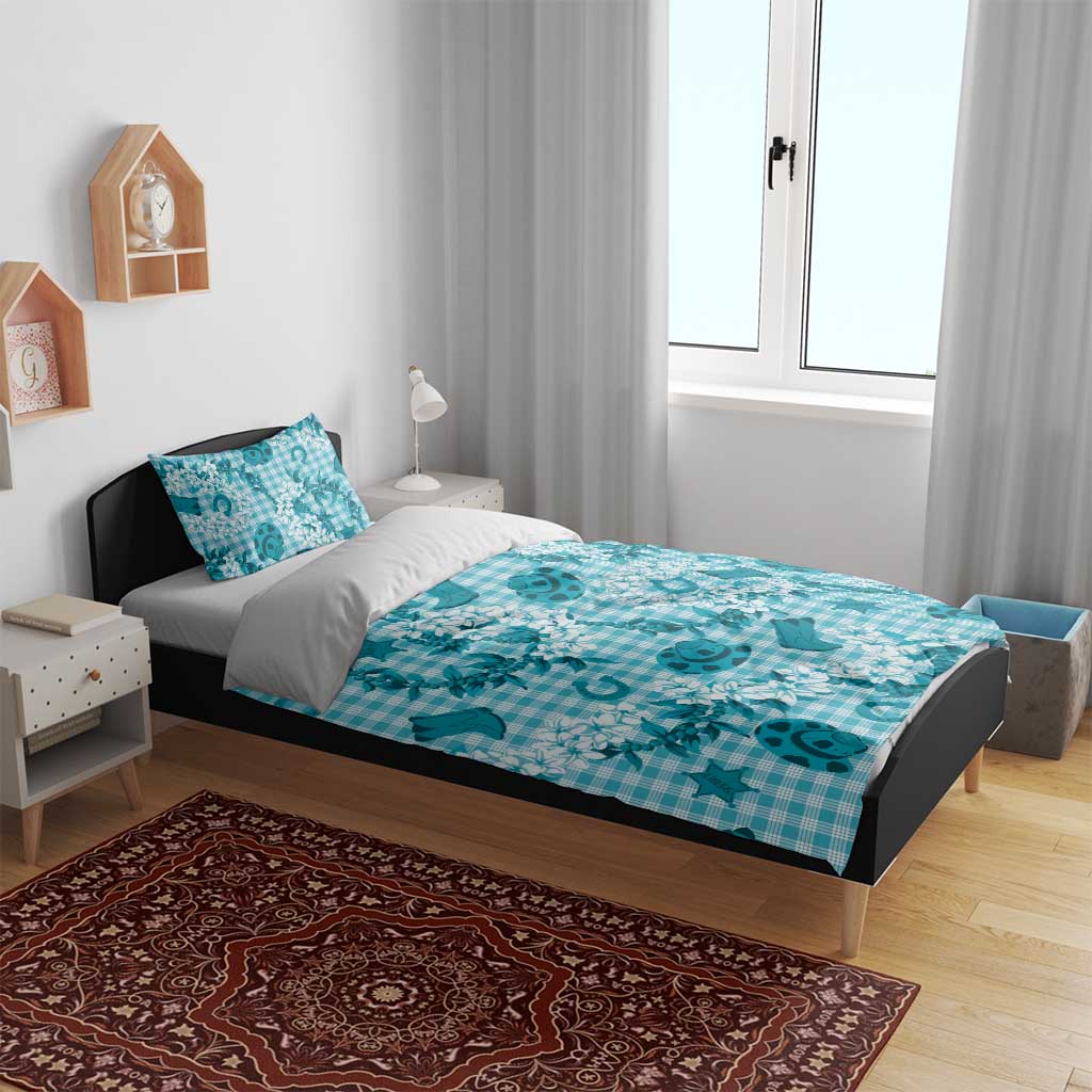 Mokihana Maile Ilima Leis Paniolo Palaka Bedding Set Hawaiian Polu Opa Spirit - Polynesian Pride