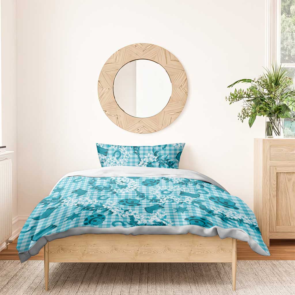 Mokihana Maile Ilima Leis Paniolo Palaka Bedding Set Hawaiian Polu Opa Spirit - Polynesian Pride