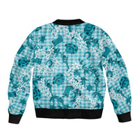 Mokihana Maile Ilima Leis Paniolo Palaka Bomber Jacket Hawaiian Polu Opa Spirit - Polynesian Pride