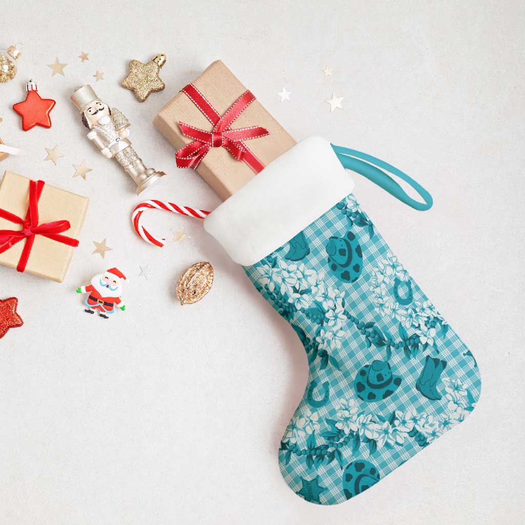 Mokihana Maile Ilima Leis Paniolo Palaka Christmas Stocking Hawaiian Polu Opa Spirit - Polynesian Pride