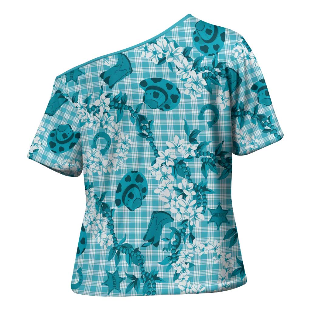 Mokihana Maile Ilima Leis Paniolo Palaka Cross Shoulder Shirt Hawaiian Polu Opa Spirit - Polynesian Pride