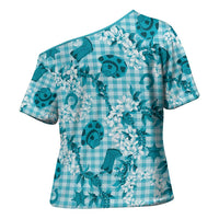 Mokihana Maile Ilima Leis Paniolo Palaka Cross Shoulder Shirt Hawaiian Polu Opa Spirit - Polynesian Pride