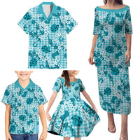 Mokihana Maile Ilima Leis Paniolo Palaka Family Matching Puletasi and Hawaiian Shirt Hawaiian Polu Opa Spirit LT9 - Polynesian Pride