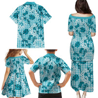 Mokihana Maile Ilima Leis Paniolo Palaka Family Matching Puletasi and Hawaiian Shirt Hawaiian Polu Opa Spirit LT9 - Polynesian Pride