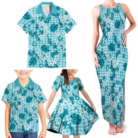 Mokihana Maile Ilima Leis Paniolo Palaka Family Matching Tank Maxi Dress and Hawaiian Shirt Hawaiian Polu Opa Spirit LT9 - Polynesian Pride