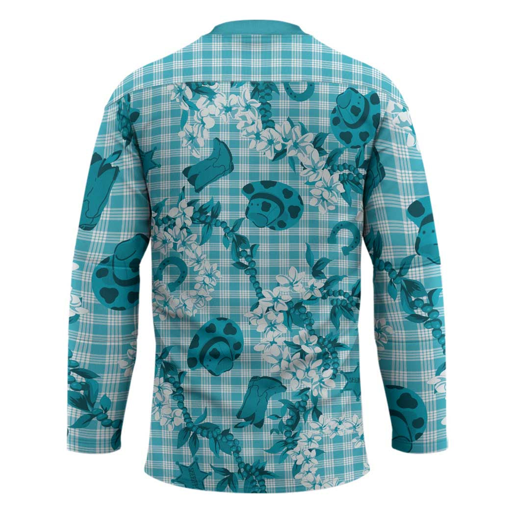 Mokihana Maile Ilima Leis Paniolo Palaka Hockey Jersey Hawaiian Polu Opa Spirit - Polynesian Pride