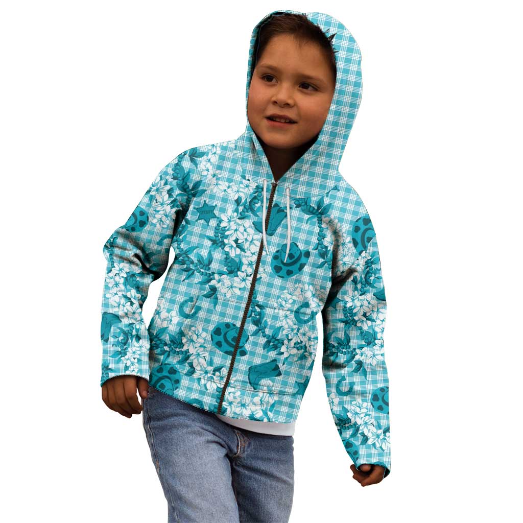 Mokihana Maile Ilima Leis Paniolo Palaka Kid Hoodie Hawaiian Polu Opa Spirit - Polynesian Pride