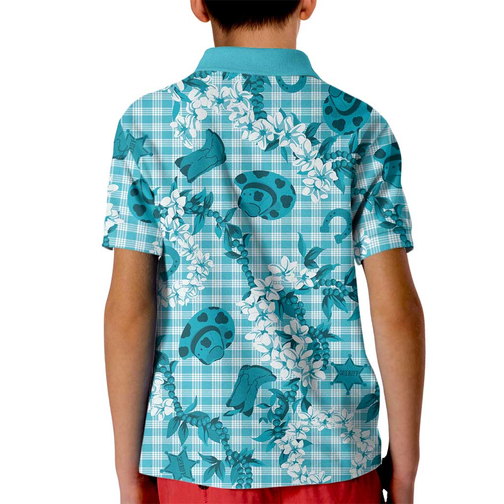 Mokihana Maile Ilima Leis Paniolo Palaka Kid Polo Shirt Hawaiian Polu Opa Spirit - Polynesian Pride