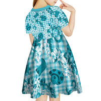 Mokihana Maile Ilima Leis Paniolo Palaka Kid Short Sleeve Dress Hawaiian Polu Opa Spirit LT9 - Polynesian Pride