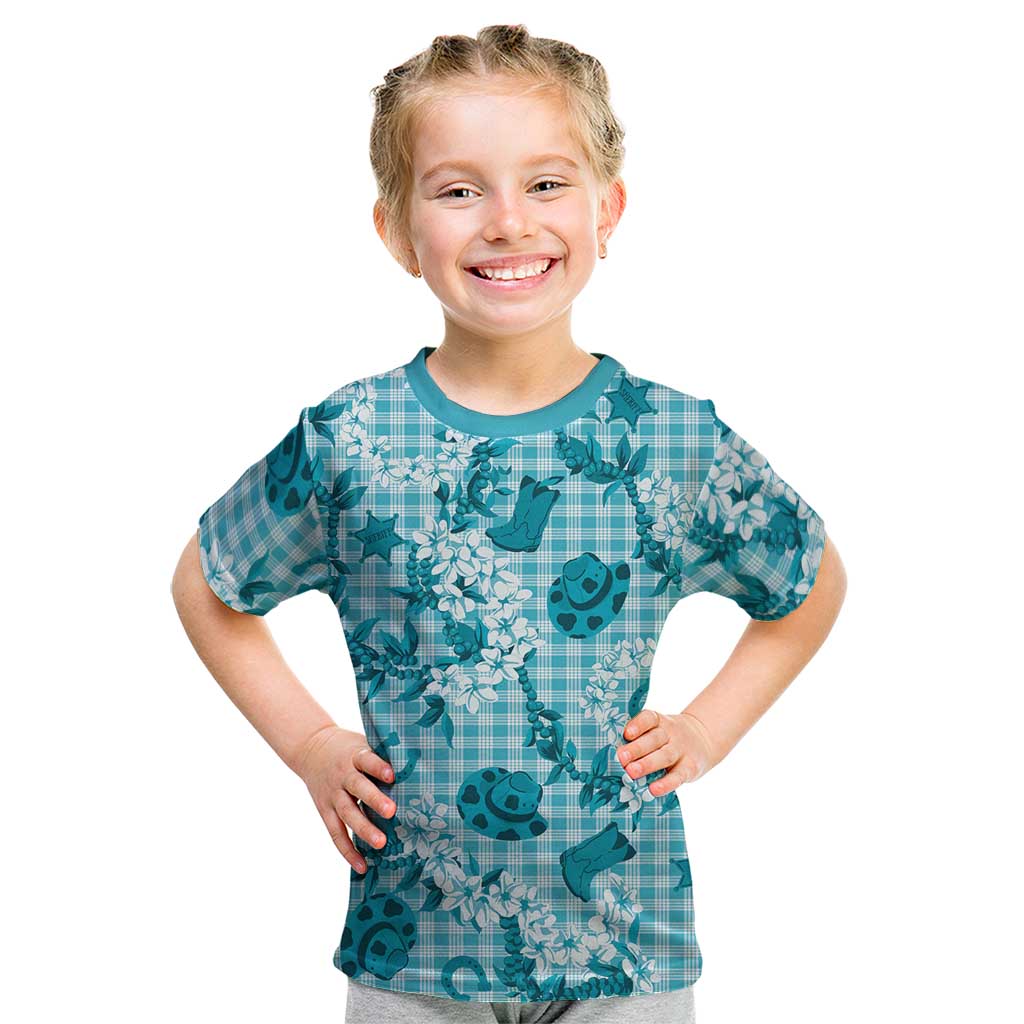 Mokihana Maile Ilima Leis Paniolo Palaka Kid T Shirt Hawaiian Polu Opa Spirit - Polynesian Pride