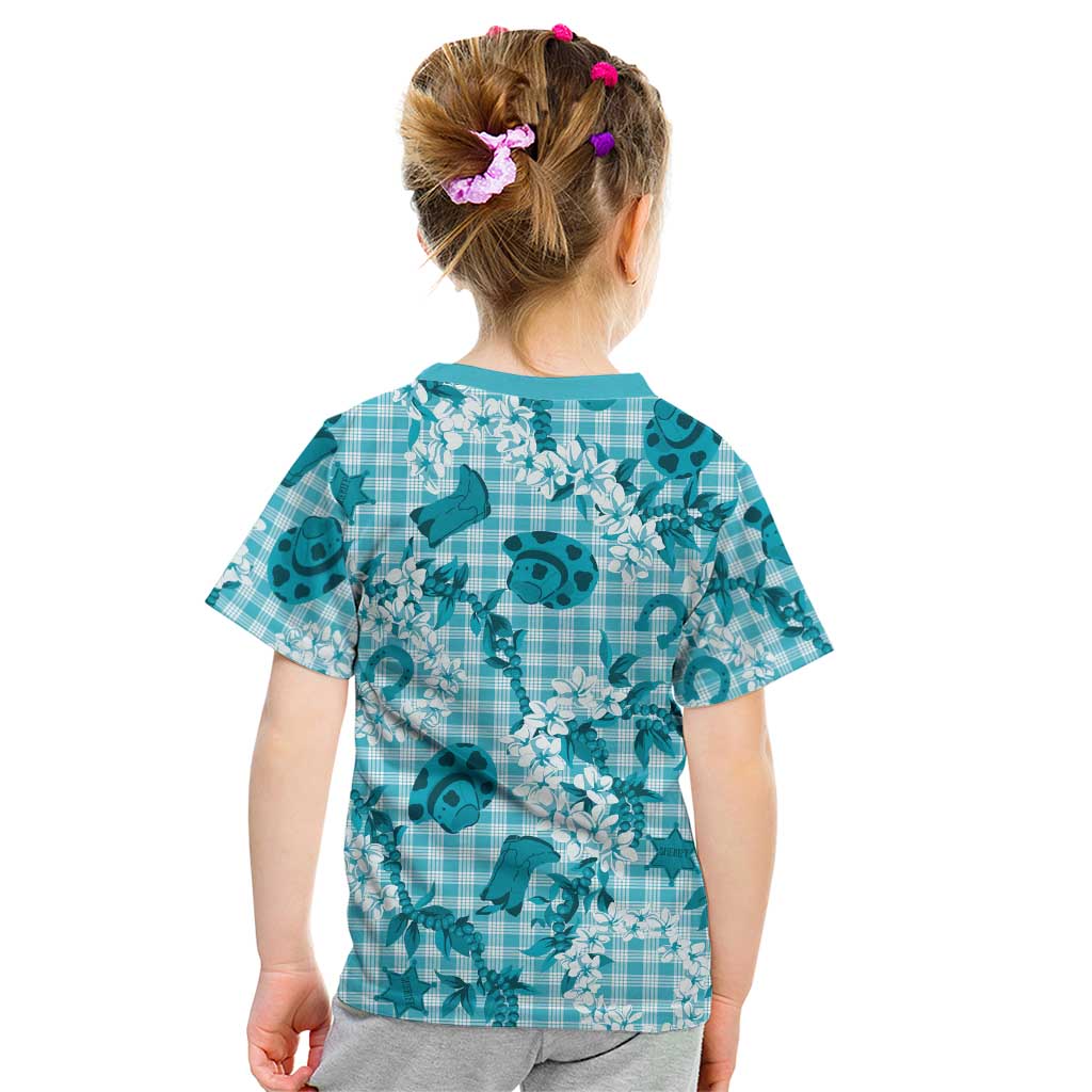 Mokihana Maile Ilima Leis Paniolo Palaka Kid T Shirt Hawaiian Polu Opa Spirit - Polynesian Pride